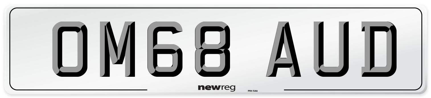 OM68 AUD Number Plate from New Reg